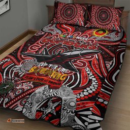Essendon Bombers NAIDOC Week 2024 Quilt Bed Set Mascot Football