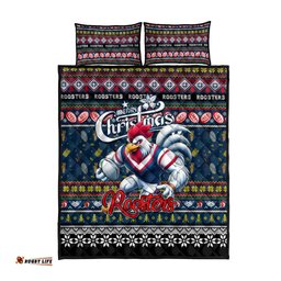 Roosters Rugby Xmas Quilt Bed Set Australia NRL Mascot