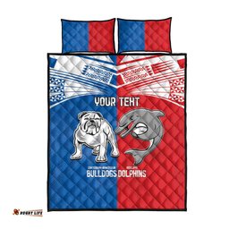 NRL Bulldogs and Dolphins Quilt Bed Set Sporty Style