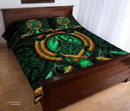 Maori New Zealand Quilt Bed Set Manaia Green Duvet Cover And Pillow Case