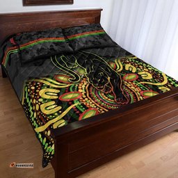 Penrith Panthers ANZAC Quilt Bed Set Indigenous Vibes Black
