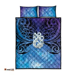 New Zealand Matariki Quilt Bed Set Aotearoa Maori New Year Manaia Galaxy Vibes