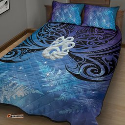 New Zealand Matariki Quilt Bed Set Aotearoa Maori New Year Manaia Galaxy Vibes