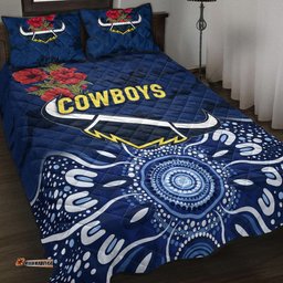 North Queensland Cowboys ANZAC Quilt Bed Set Indigenous Vibes Blue