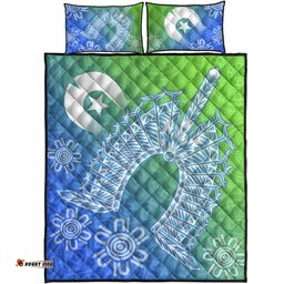 Torres Strait Islanders Quilt Bed Set Dhari Mask Ocean Style