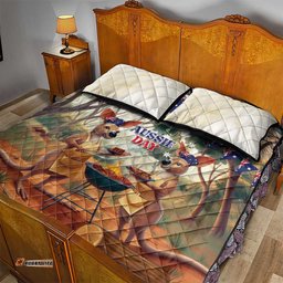 Kangaroos Australia Day Quilt Bed Set It's Barbecue Time