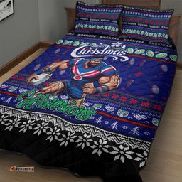 New Zealand Warriors Rugby Xmas Quilt Bed Set Australia NRL Mascot