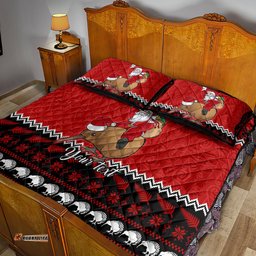 Personalised New Zealand Christmas Quilt Bed Set Kiwi Santa Claus Maori Meri Kirihimete