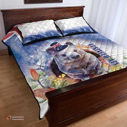 Wombat Australia Day Quilt Bed Set Happy 26 January Banksia Watercolor