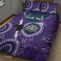 Custom NRL Storm NAIDOC Week Quilt Bed Set Keep The Fire Burning Indigenous Art