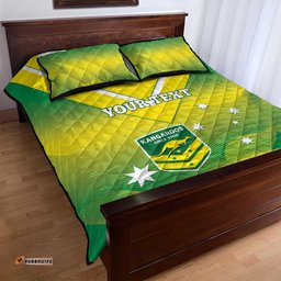 Custom Australia Rugby Quilt Bed Set 2024 Kangaroos Gradient Sporty Style
