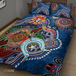 Personalised Knights NAIDOC Week 2024 Quilt Bed Set Australia Aboriginal Dot Painting