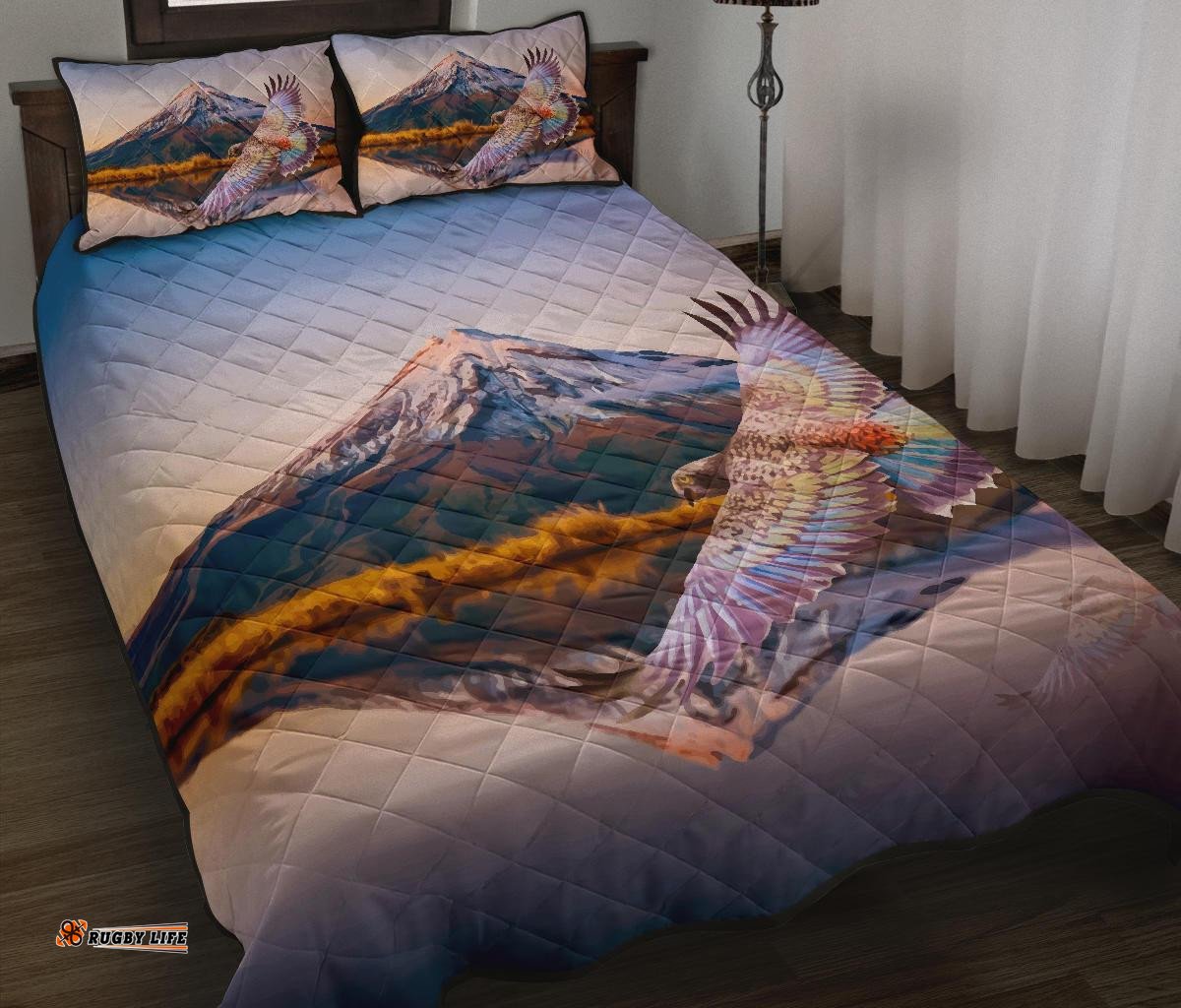 New Zealand Parrot Quilt Bed Set Kea Bird