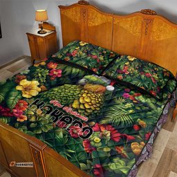 Meri Kirihimete Kakapo Quilt Bed Set New Zealand Christmas with Tropical Vibe