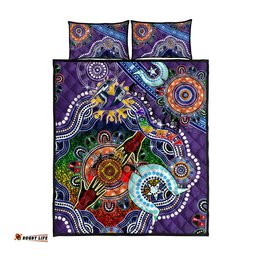 Personalised Storm NAIDOC Week 2024 Quilt Bed Set Australia Aboriginal Dot Painting