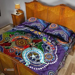 Personalised Storm NAIDOC Week 2024 Quilt Bed Set Australia Aboriginal Dot Painting