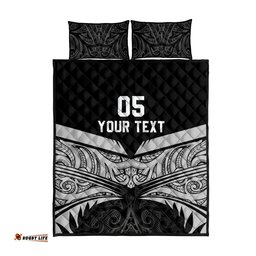 Custom New Zealand Cricket Quilt Bed Set Go Champions World Cup 2024 With Maori Pattern
