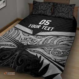 Custom New Zealand Cricket Quilt Bed Set Go Champions World Cup 2024 With Maori Pattern