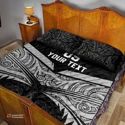Custom New Zealand Cricket Quilt Bed Set Go Champions World Cup 2024 With Maori Pattern