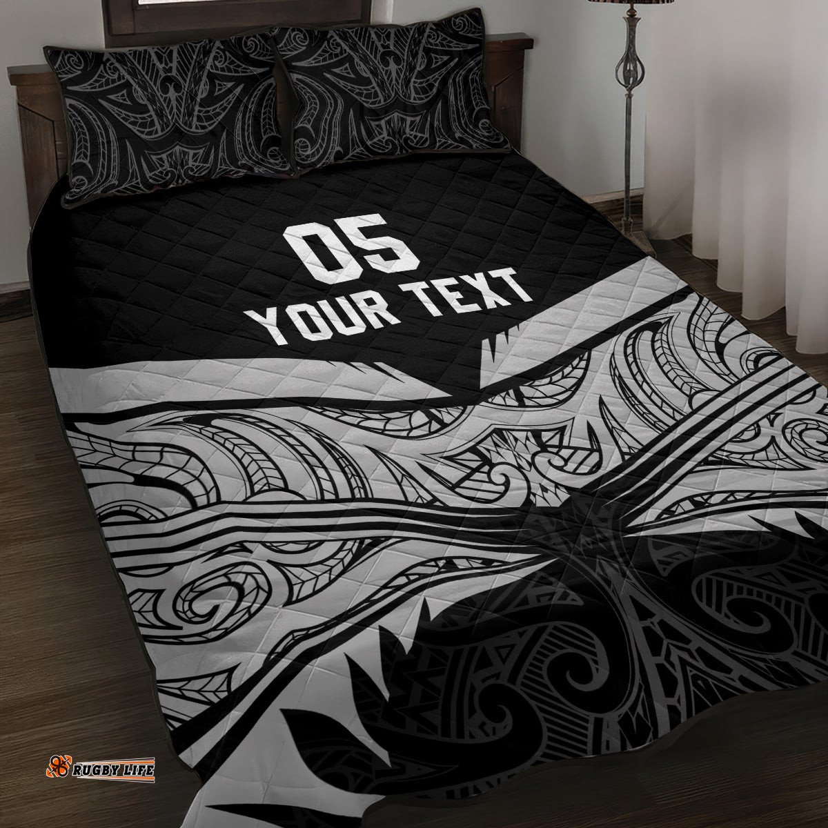 Custom New Zealand Cricket Quilt Bed Set Go Champions World Cup 2024 With Maori Pattern