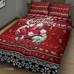 Swans Football Xmas Quilt Bed Set Australia AFL Mascot