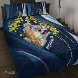 Australia Day Quilt Bed Set Koala Blue Modern Vibe
