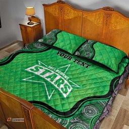 Custom Melbourne Stars Quilt Bed Set Indigenous Art Grunge Style