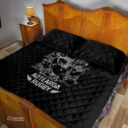 New Zealand Silver Fern Rugby Quilt Bed Set Haka Aotearoa Kiwi Dance