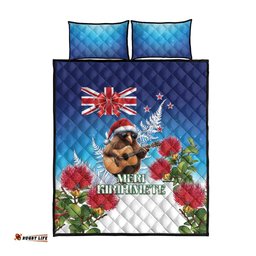 New Zealand Kiwi Christmas Quilt Bed Set Xmas Vibe