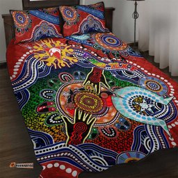 Custom NAIDOC Week 2024 Sydney Swans Quilt Bed Set Australia Aboriginal Dot Painting