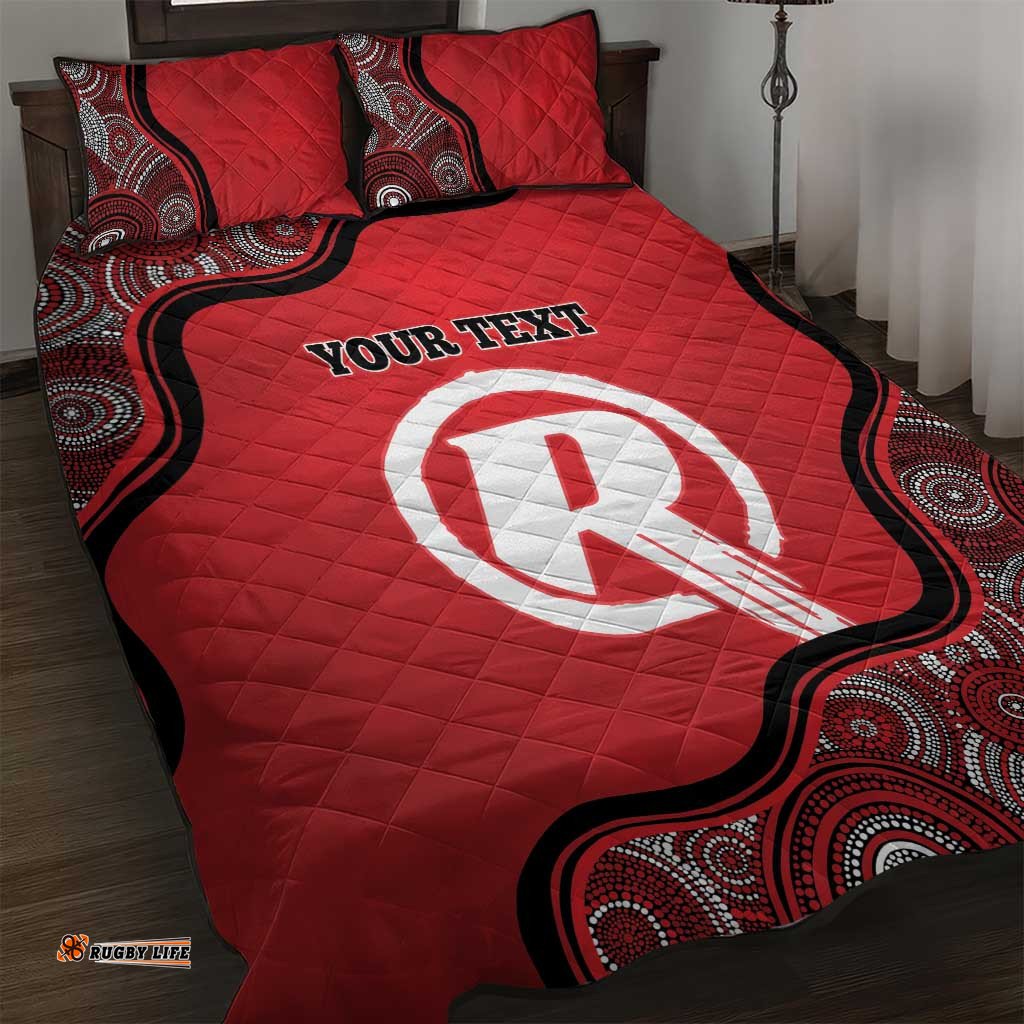 Custom Melbourne Renegades Quilt Bed Set Indigenous Art Grunge Style