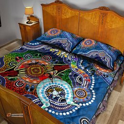 Personalised Bulldogs NAIDOC Week 2024 Quilt Bed Set Australia Aboriginal Dot Painting