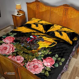 Personalised Australia Melbourne Cup Day Quilt Bed Set Horse Racing Trophy With Roses 06