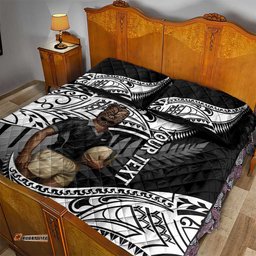 Custom New Zealand Silver Fern Rugby Quilt Bed Set 2024 Aotearoa Maori Mascot Go All Black