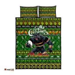 Panthers Rugby Xmas Quilt Bed Set Australia NRL Mascot