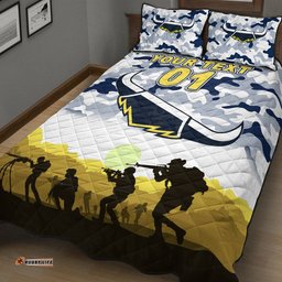 Custom Personalised North Queensland Cowboys ANZAC Quilt Bed Set Simple Style White
