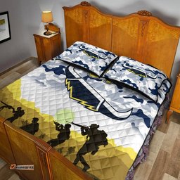 Custom Personalised North Queensland Cowboys ANZAC Quilt Bed Set Simple Style White