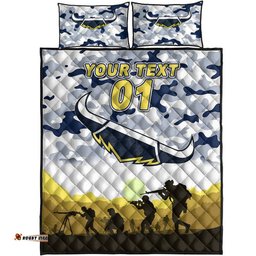 Custom Personalised North Queensland Cowboys ANZAC Quilt Bed Set Simple Style White