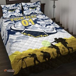 Custom Personalised North Queensland Cowboys ANZAC Quilt Bed Set Simple Style White
