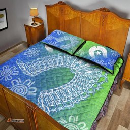 Aussie Aboriginal Quilt Bed Set Torres Strait Islanders Ocean Style
