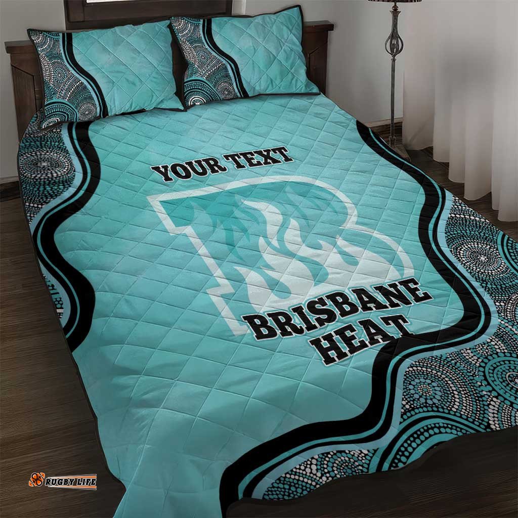 Custom Brisbane Heat Quilt Bed Set Indigenous Art Grunge Style