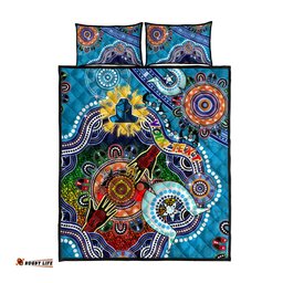 Personalised Titans NAIDOC Week 2024 Quilt Bed Set Australia Aboriginal Dot Painting