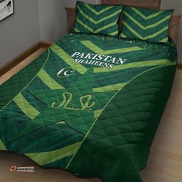 Pakistan Cricket Quilt Bed Set 2024 World Cup Go Shaheens