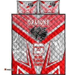 Vibe Hoodie Quilt Bed Set St. George Illawarra Dragonss Naidoc Sporty Style Quilt Bed Set