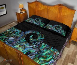 New Zealand Quilt Bed Set, Koru Paua Shell Quilt And Pillow Cover 05