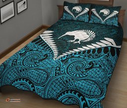 Kiwi Silver Fern Classic Quilt Bed Set Blue