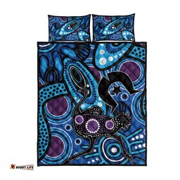 Emu NAIDOC 2024 Quilt Bed Set Aboriginal Art Style