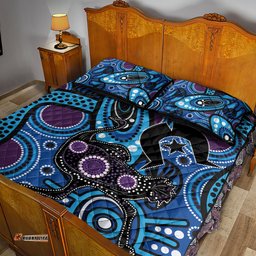 Emu NAIDOC 2024 Quilt Bed Set Aboriginal Art Style