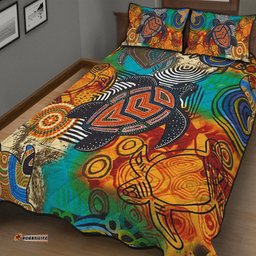 Turtle Quilt Bedding Set Aboriginal No.3