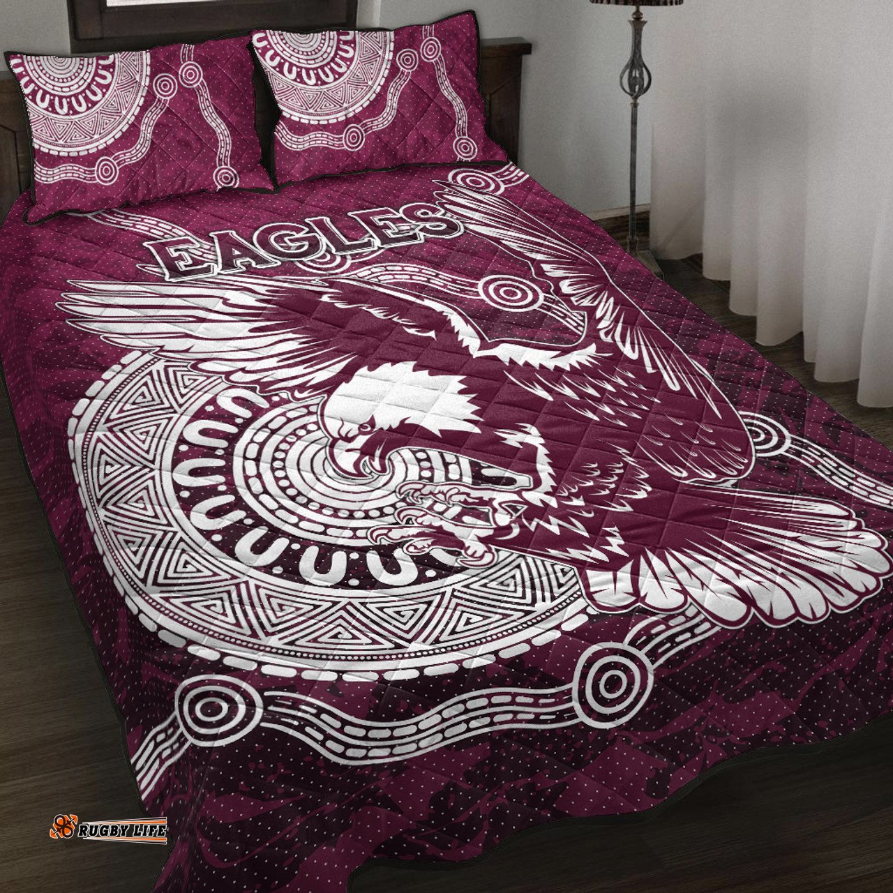 Australia Sea Eagles Quilt Bed Set - Custom Super Eagles Quilt Bed Set